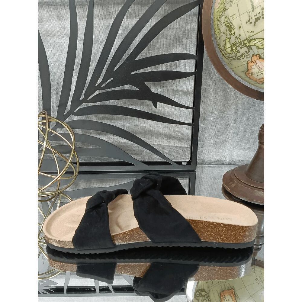 Sun + Stone Women's Astrid Knotted Sandals - Black 8.5M